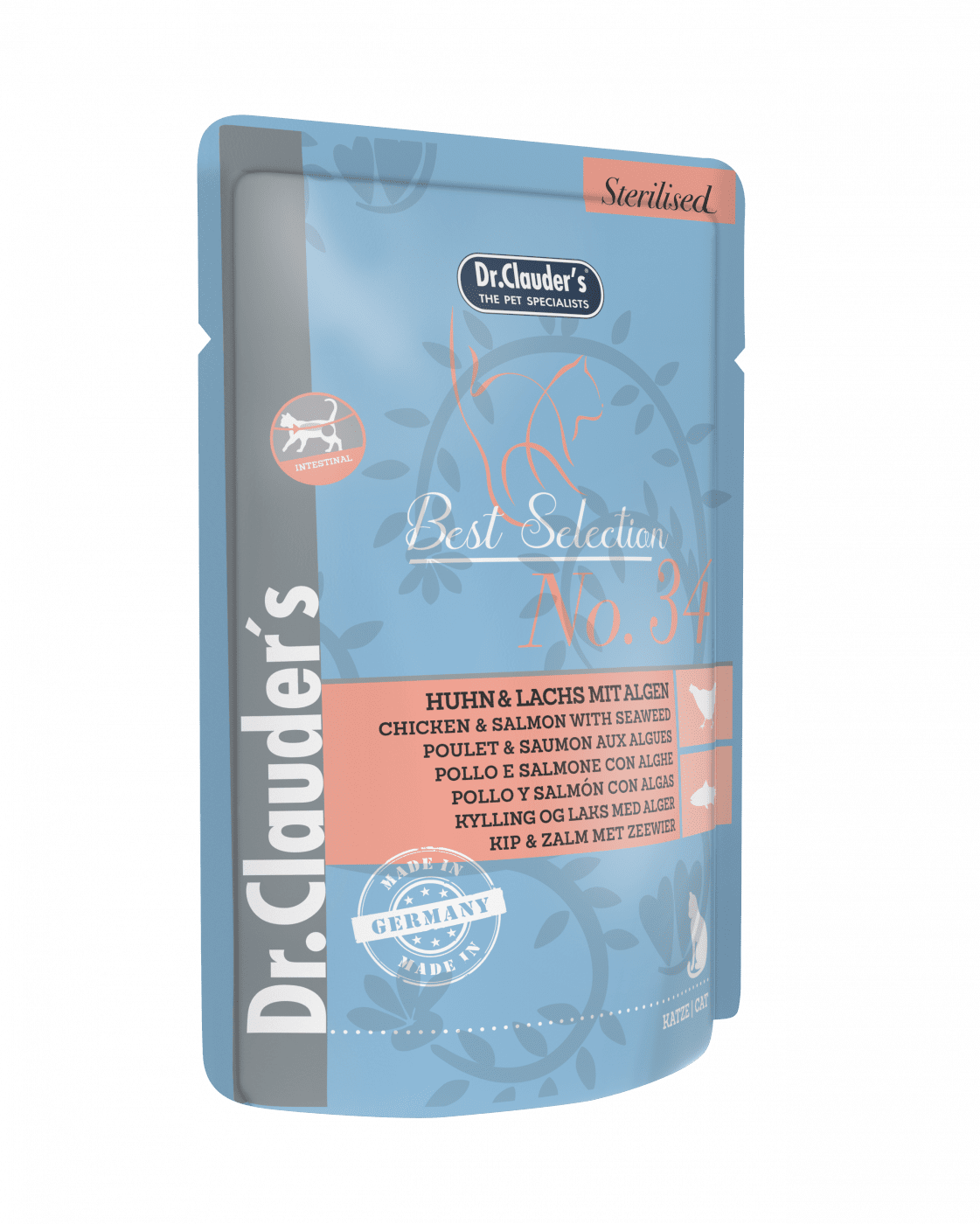 Dr. Clauder's No. 34 Chicken & Salmon With Seawead 85G Pouch