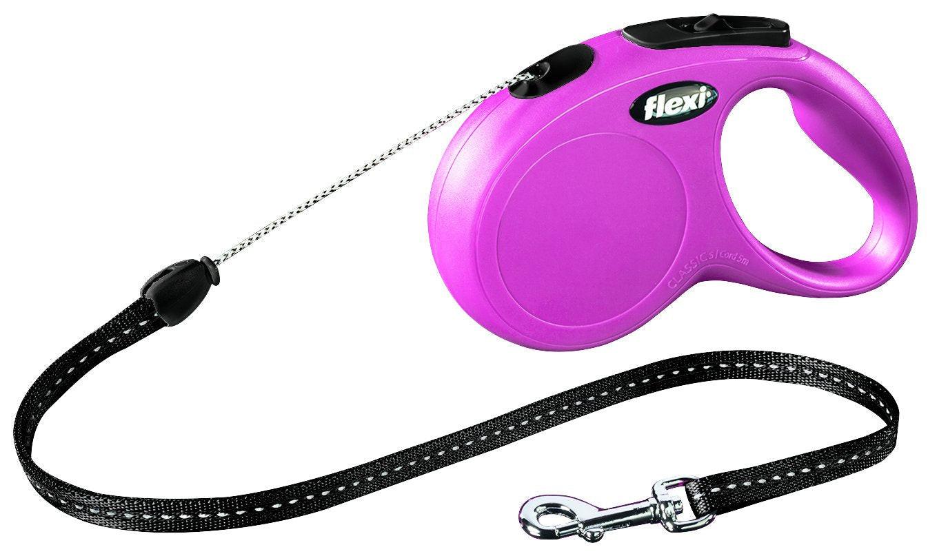 Trixie flexi New CLASSIC, cord leash, S: 5 m, pink.