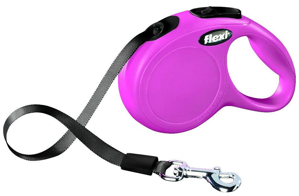 Trixie flexi New CLASSIC, tape leash, XS: 3 m, pink.