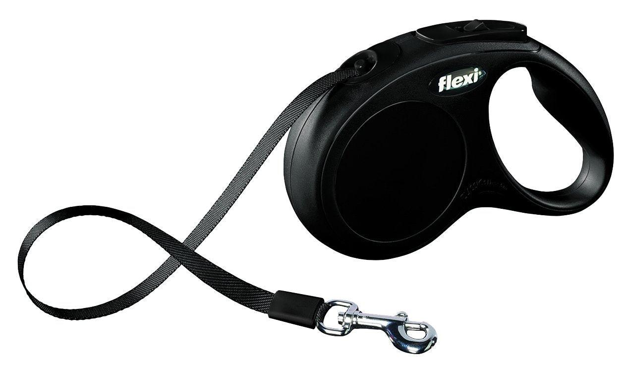 Trixie flexi New CLASSIC, tape leash, S: 5 m, black.