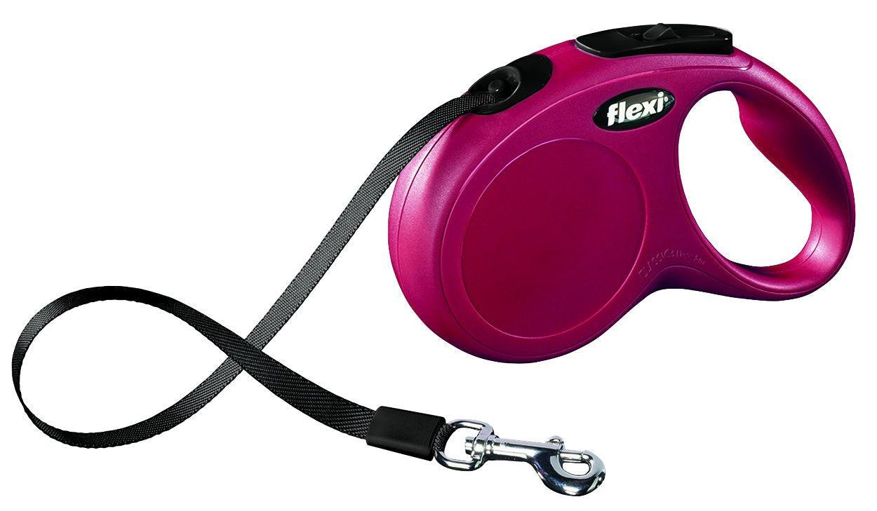 Trixie flexi New CLASSIC, tape leash, S: 5 m, red.