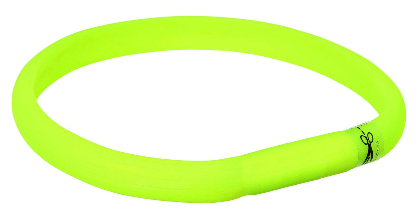 Trixie Flash light band USB, M-L: 50 cm/18 mm, green.