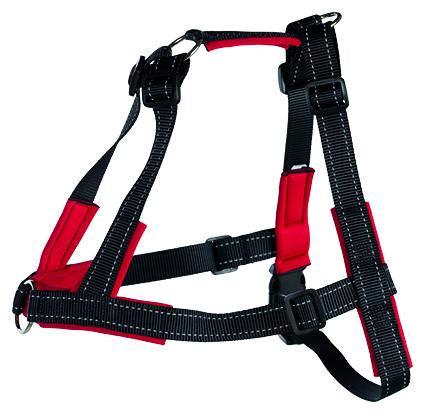 Trixie Lead'n'Walk Soft training harness, L-XL: 65-105 cm/25 mm, black.