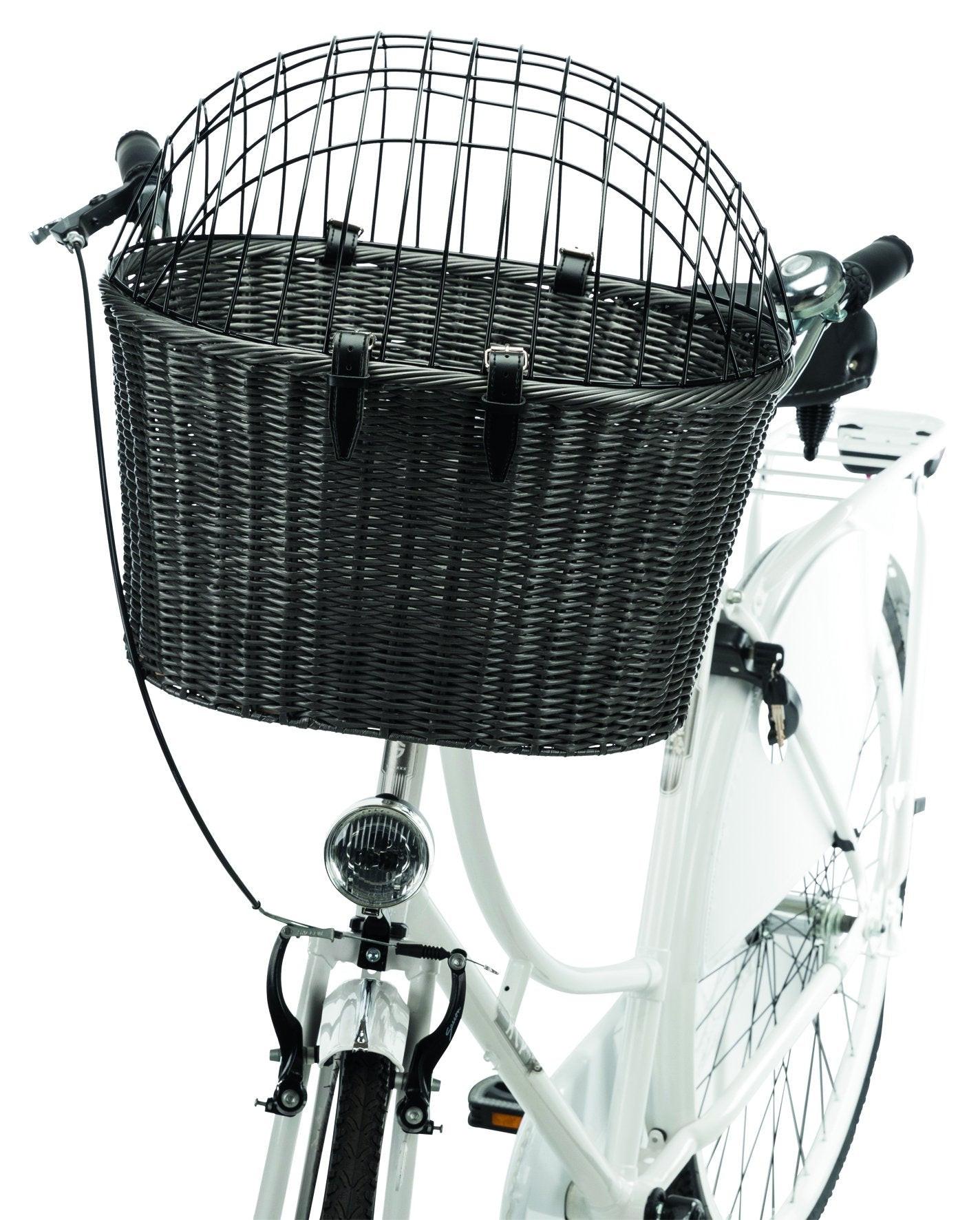 Trixie Bicycle basket with lattice, 44 x 34 x 41 cm, anthracite.