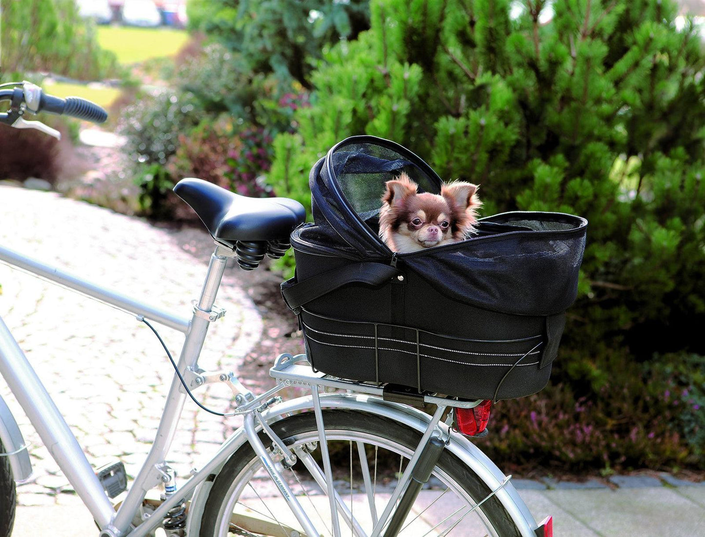 Trixie Bicycle bag, 29 x 42 x 48 cm, black.