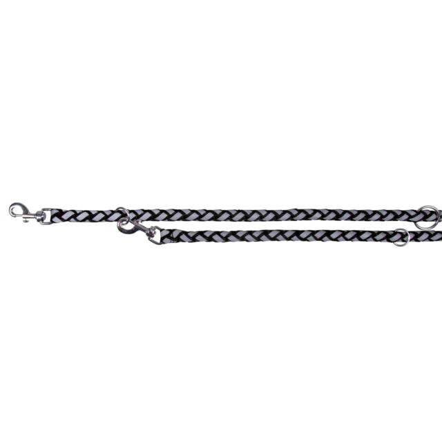 Trixie Cavo Reflect adjustable leash, S-M: 2.00 m/x· 12 mm, black.
