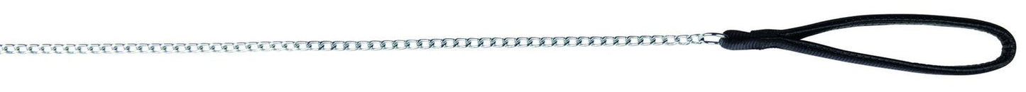 Trixie Chain leash with nylon hand loop, 1.00 m/4.0 mm, black.