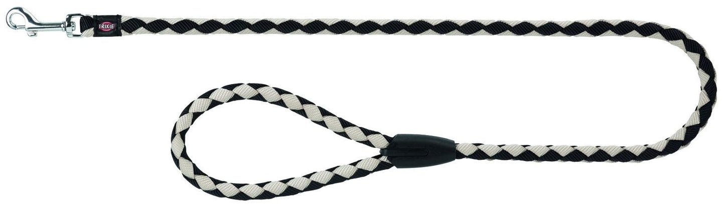 Trixie Cavo leash, S-M: 1.00 m/ 12 mm, black/silver.