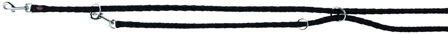 Trixie Cavo adjustable leash, S-M: 2.00 m/diam. 12 mm, black.