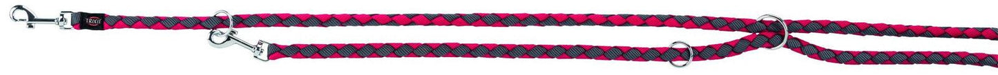 Trixie Cavo adjustable leash, S-M: 2.00 m/diam. 12 mm, fuchsia-graphite.