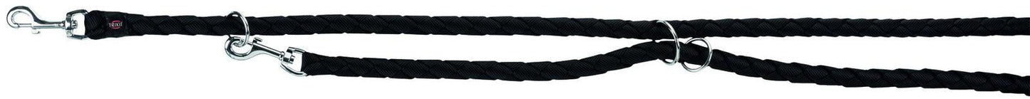 Trixie Cavo adjustable leash, L-XL: 2.00 m/diam. 18 mm, black.