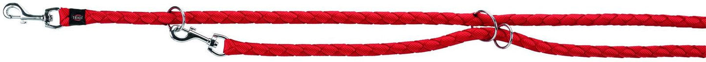 Trixie Cavo adjustable leash, L-XL: 2.00 m/diam. 18 mm, red.