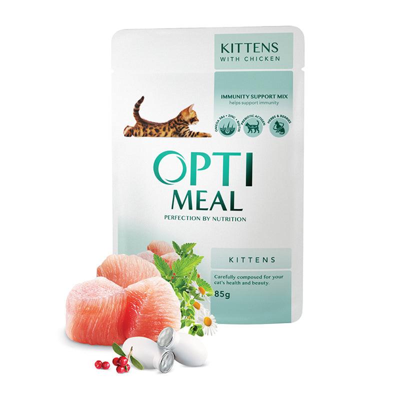 Сomplete Pouches Pet Food For Kittens With Chicken.