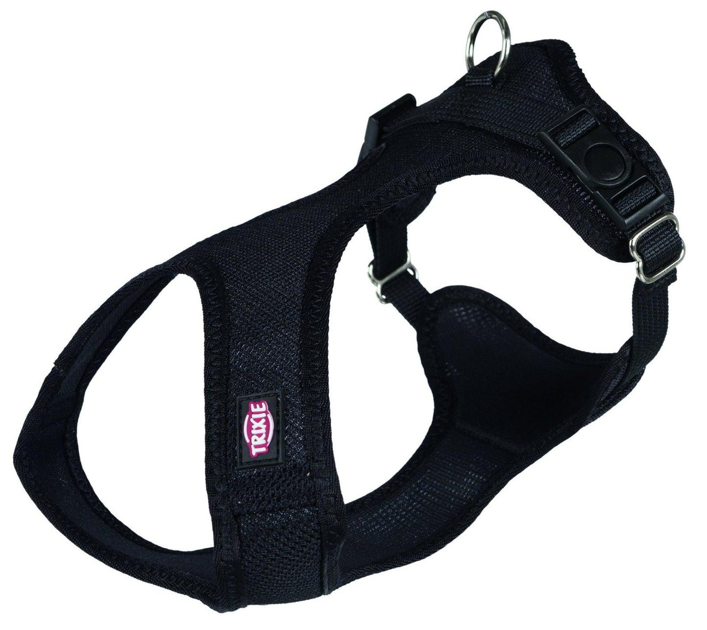 Trixie Comfort Soft touring harness, XS-S: 30-45 cm/15 mm, black.