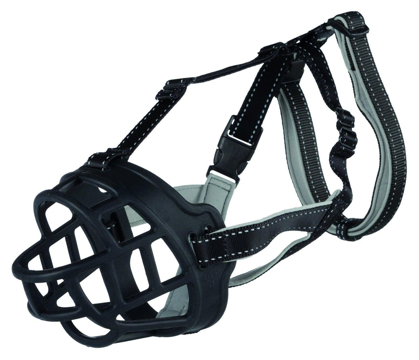 Trixie Muzzle Flex muzzle, silicone, M-L, black.