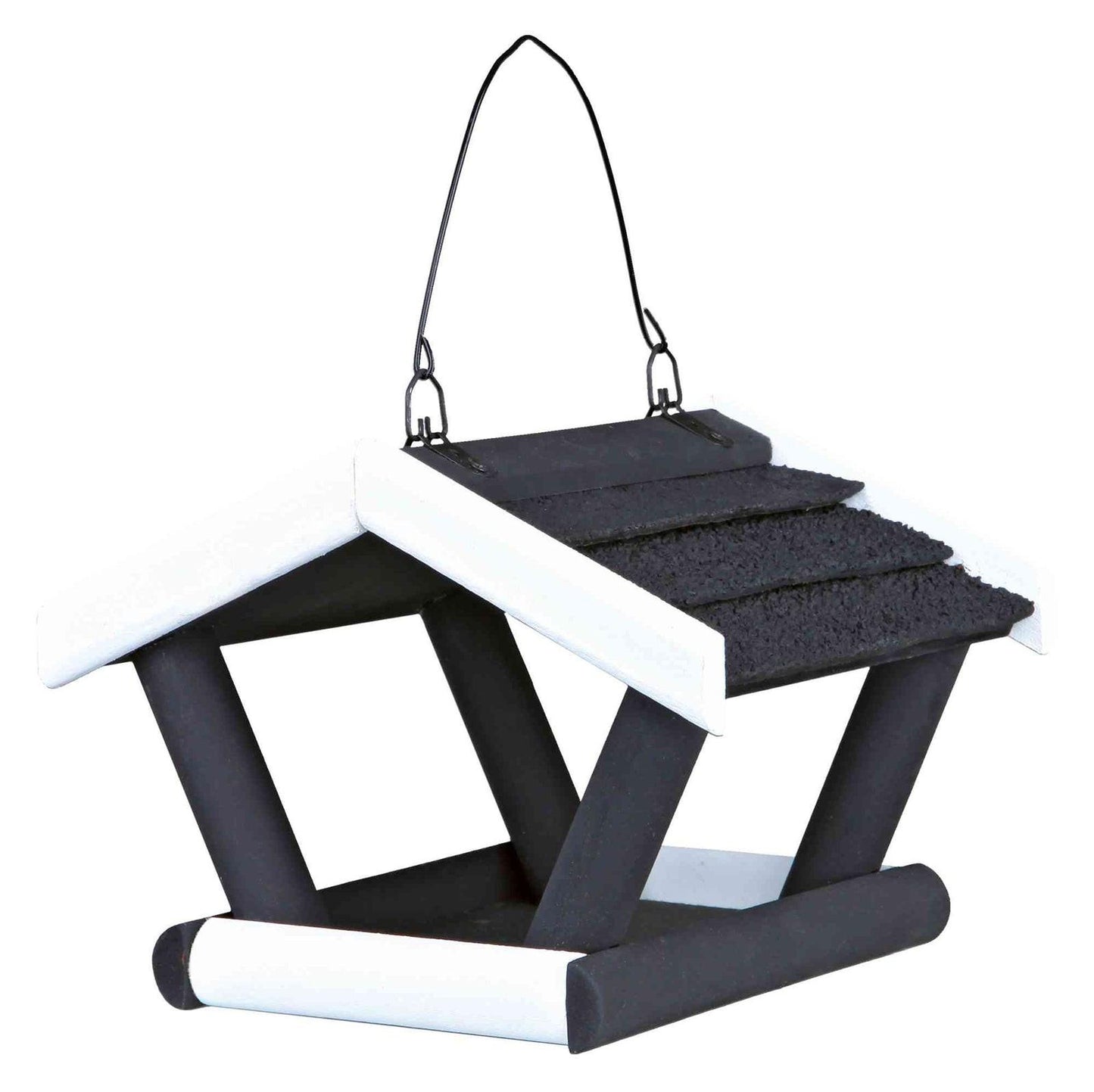 Trixie natura hanging bird feeder, 17 x 19 x 14 cm, black/white.