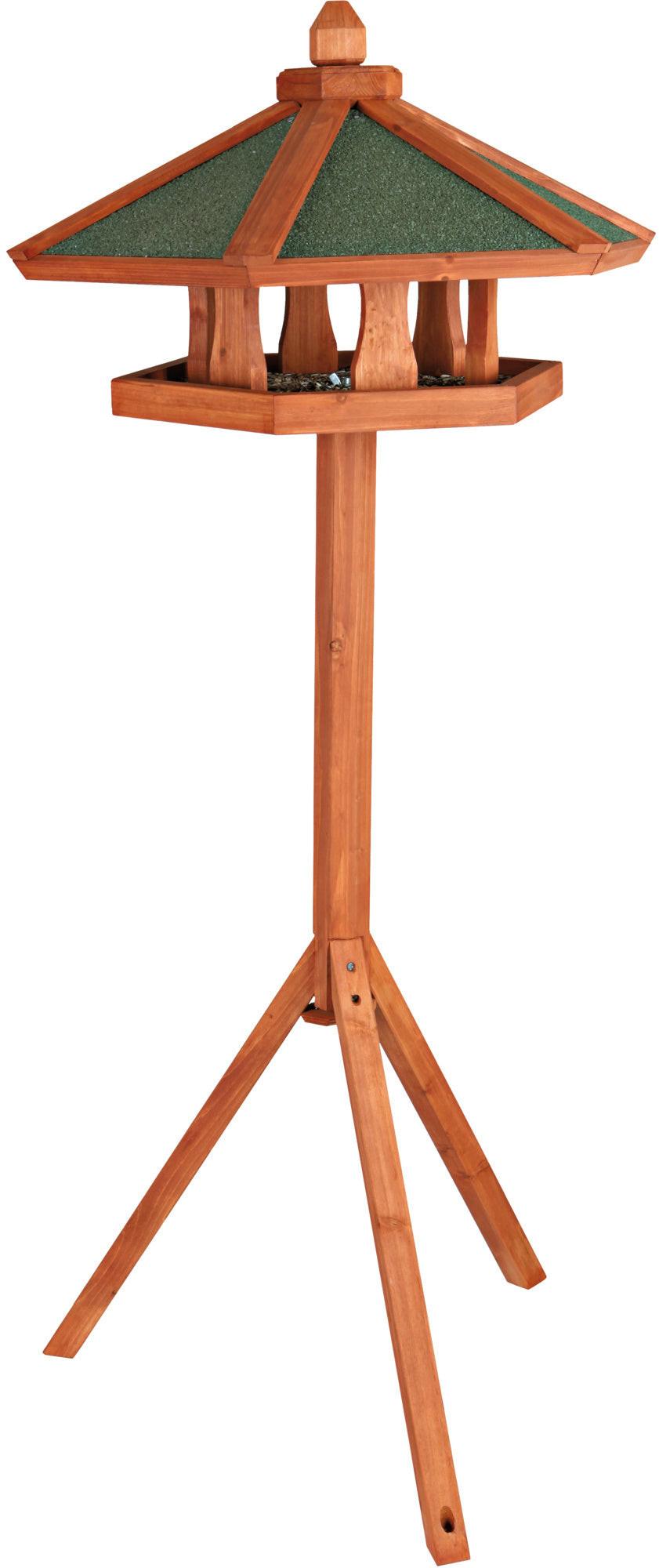 Trixie natura bird feeder with stand, diam. 65 x 46 cm/1.45 m, brown.