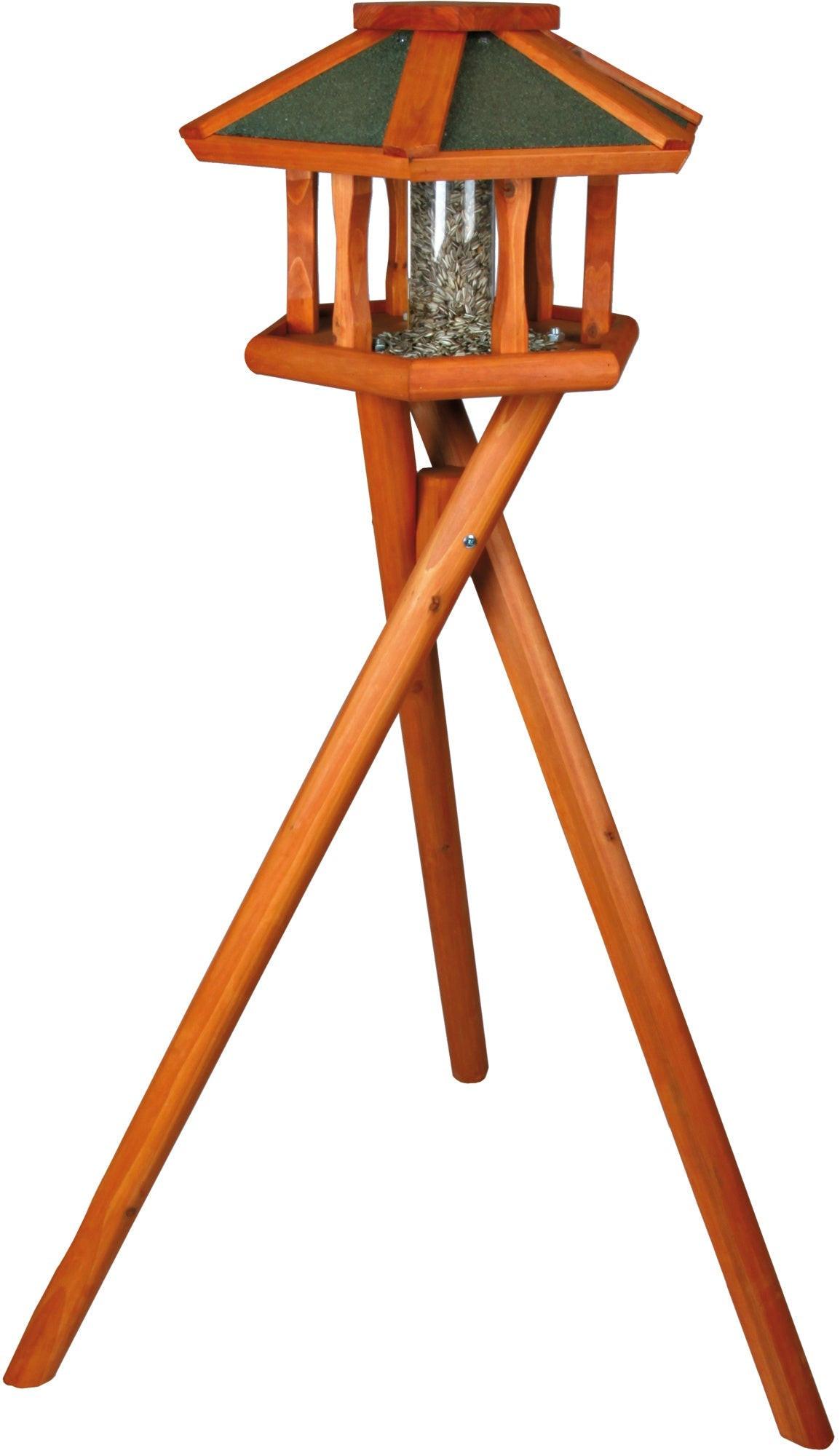 Trixie natura bird feeder with stand, diam. 50 x 34 cm/1.40 m, brown.