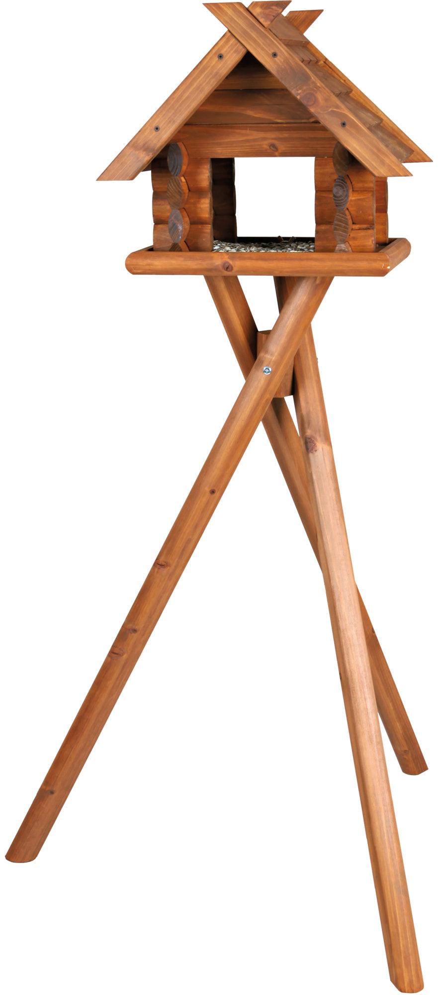 Trixie natura bird feeder with stand, 47 x 40 x 36 cm/1.40 m, brown.