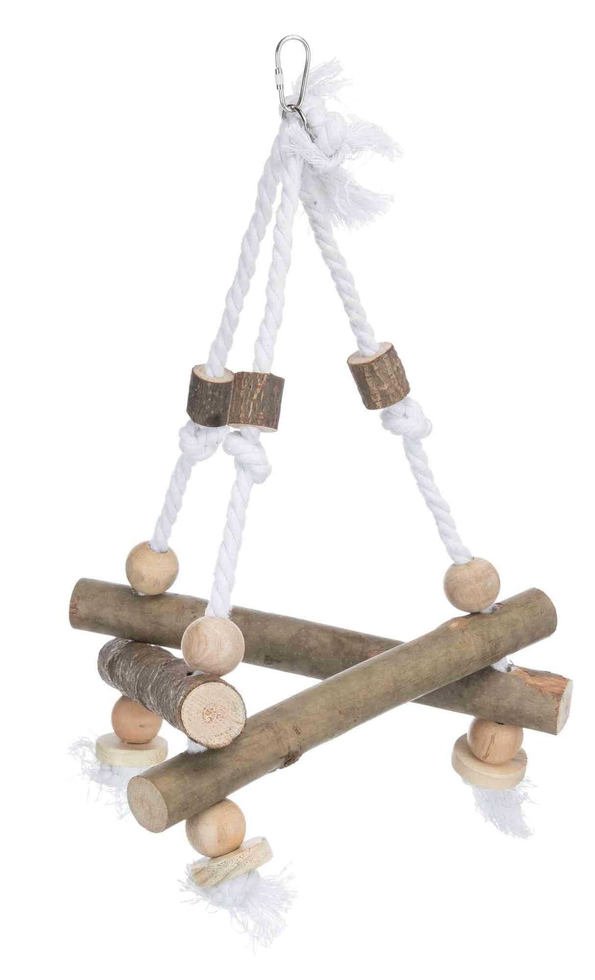 Trixie Natural Living swing on rope, 27 x 27 x 27 cm.