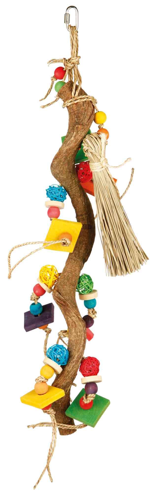 Trixie Wooden toy with wicker balls, 56 cm.