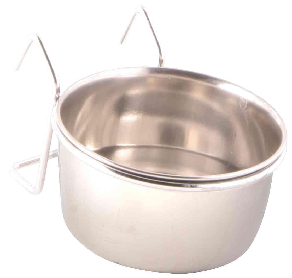 Trixie Stainless steel bowl with holder, 150 ml/diam. 7 cm.