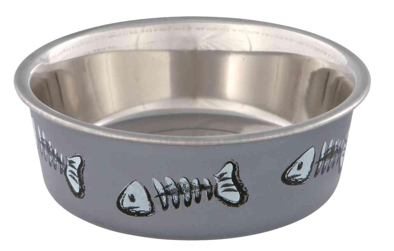 Trixie Stainless steel bowl with plastic coating, 0.25 l/?¶÷ 12 cm.