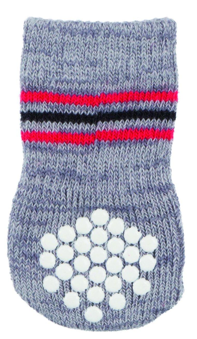 Trixie Dog socks, non-slip, L, 2 pcs., grey.