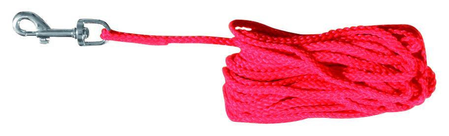 Trixie Tracking leash, 5 m/diam. 5 mm, red.