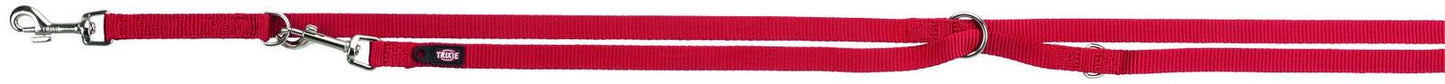 Trixie Premium adjustable leash, XS-S: 2.00 m/15 mm, red.