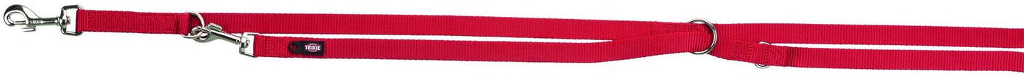 Trixie Premium adjustable leash, M-L: 2.00 m/20 mm, red.