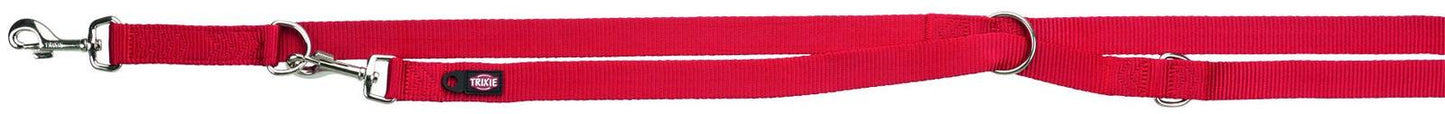 Trixie Premium adjustable leash, L-XL: 2.00 m/25 mm, red.