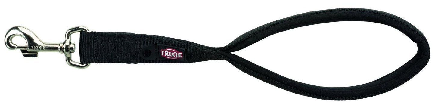 Trixie Premium short leash, M-XL: 37 cm/25 mm, black.