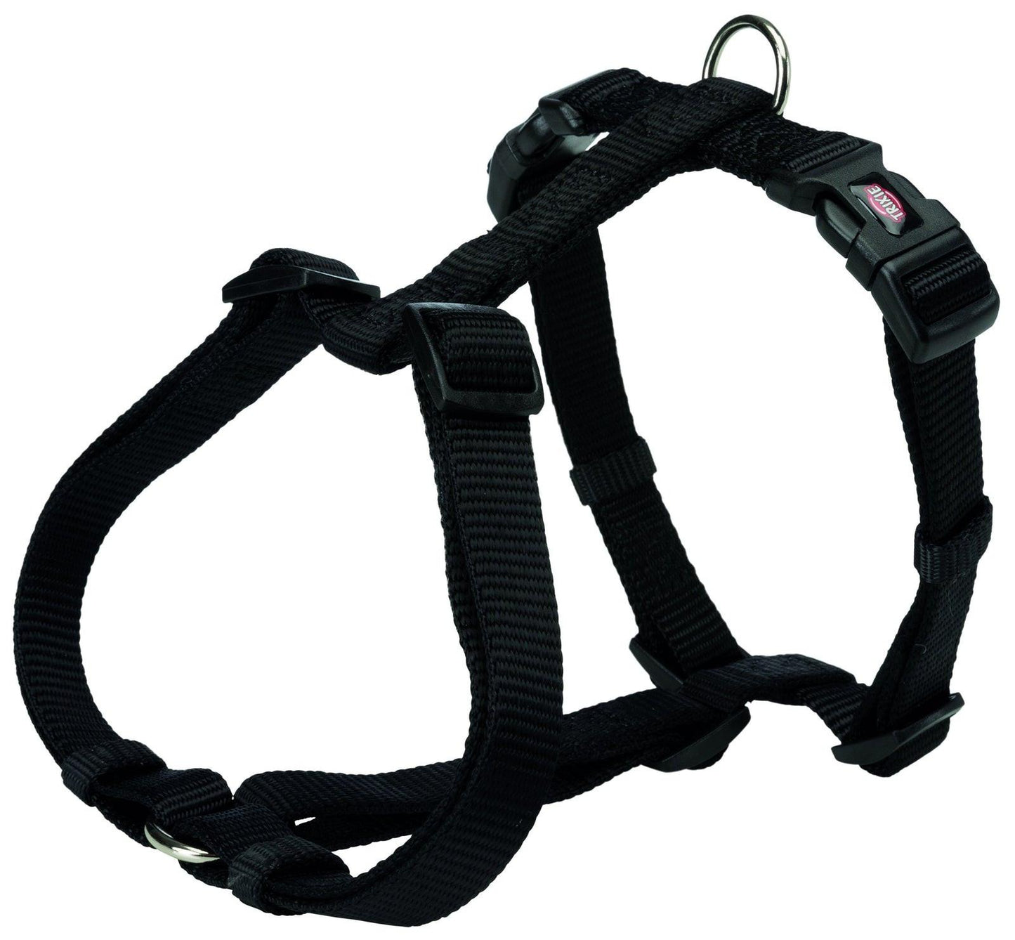 Trixie Premium H-harness, S-M: 42-60 cm/15 mm, black.