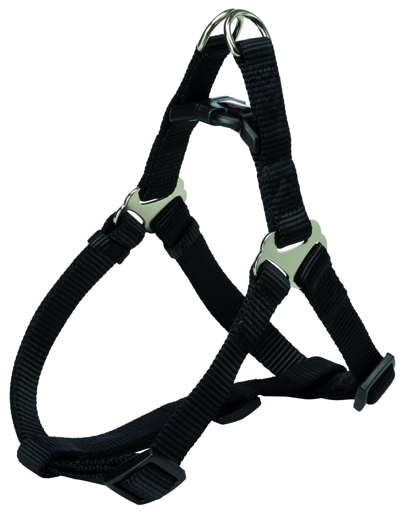 Trixie Premium One Touch harness, M: 50-65 cm/20 mm, black.