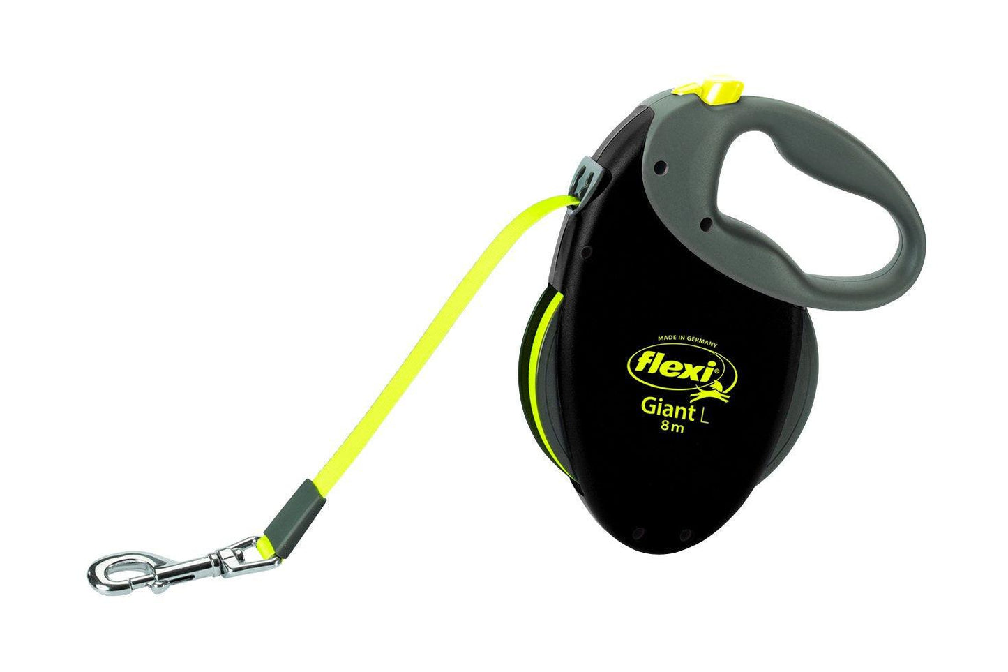 Trixie flexi NEON GIANT, tape leash, L: 8 m, black/neon.