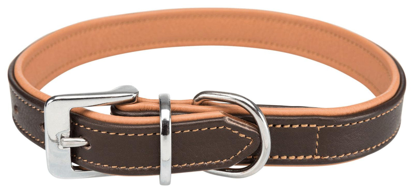 Trixie Active Comfort collar, M: 39-46 cm/25 mm, brown/light brown.