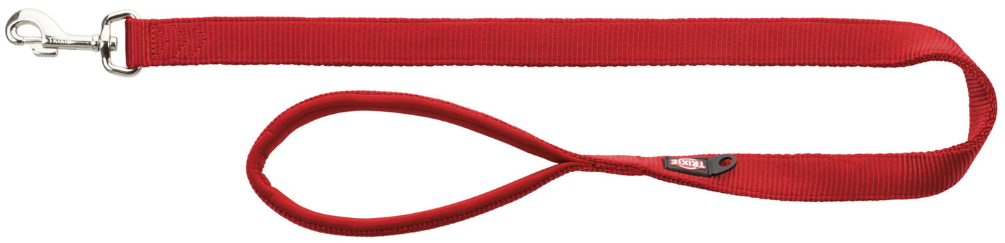 Trixie Premium leash, M-L: 1.80 m/20 mm, red