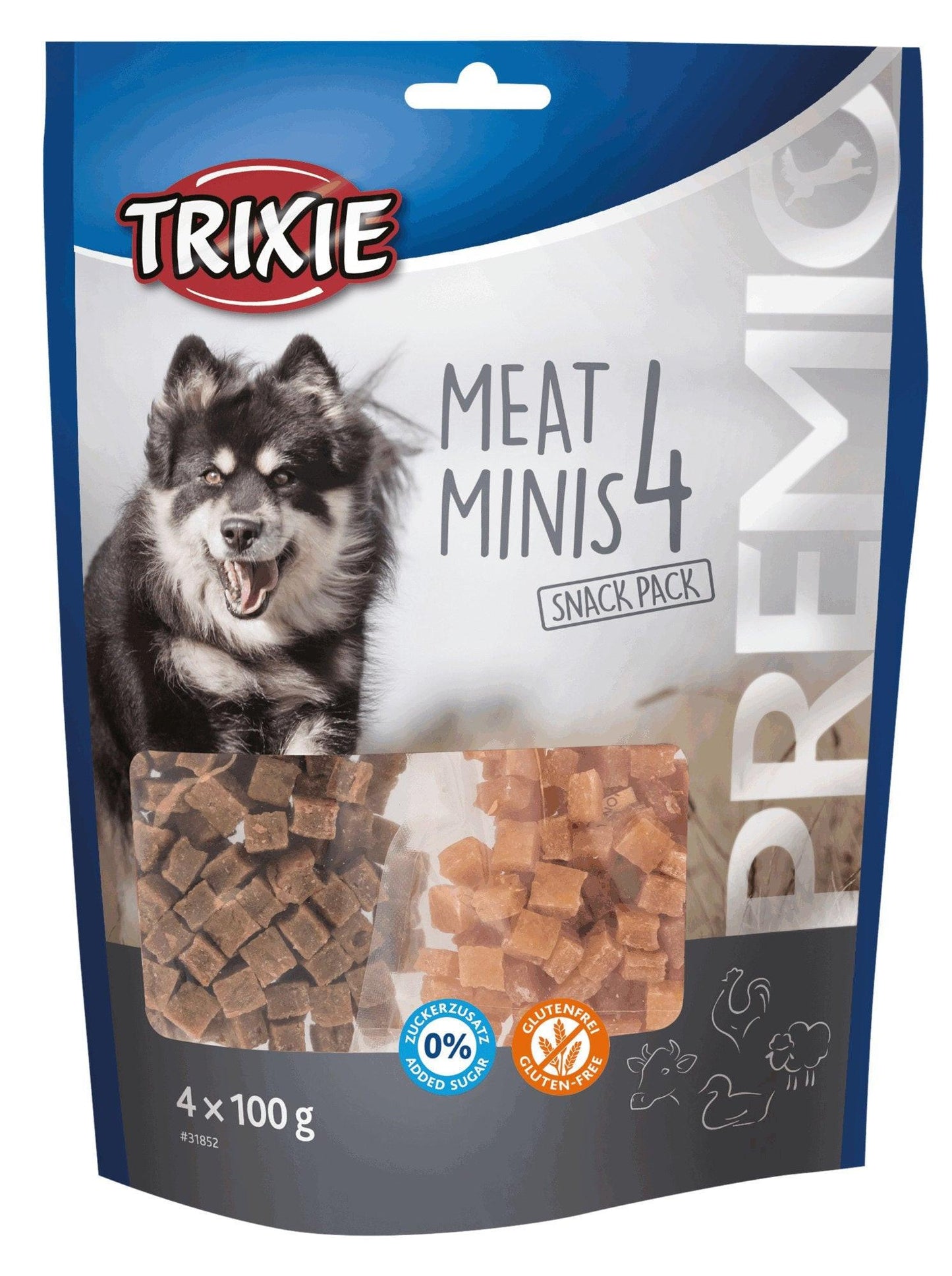 Trixie PREMIO 4 Meat Minis, chicken, duck, beef, lamb, 4 x 100 g.