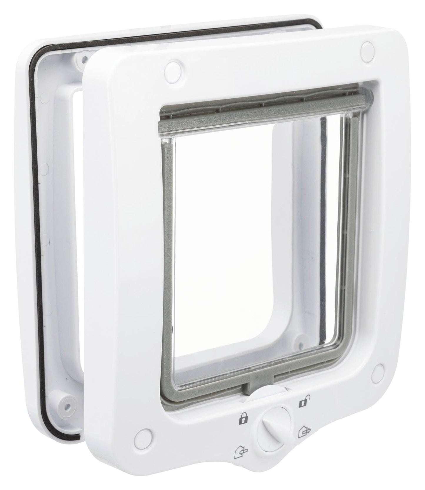 Trixie 4-Way cat flap, 20 x 22 cm, white.