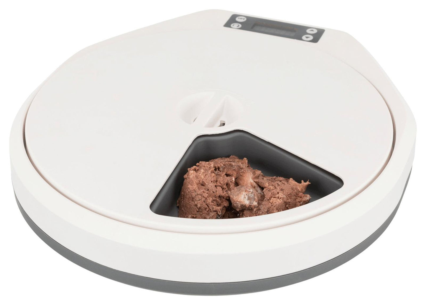 Trixie TX5 automatic food dispenser, 5 x 240 ml/33 x 5 x 36 cm, white/grey.