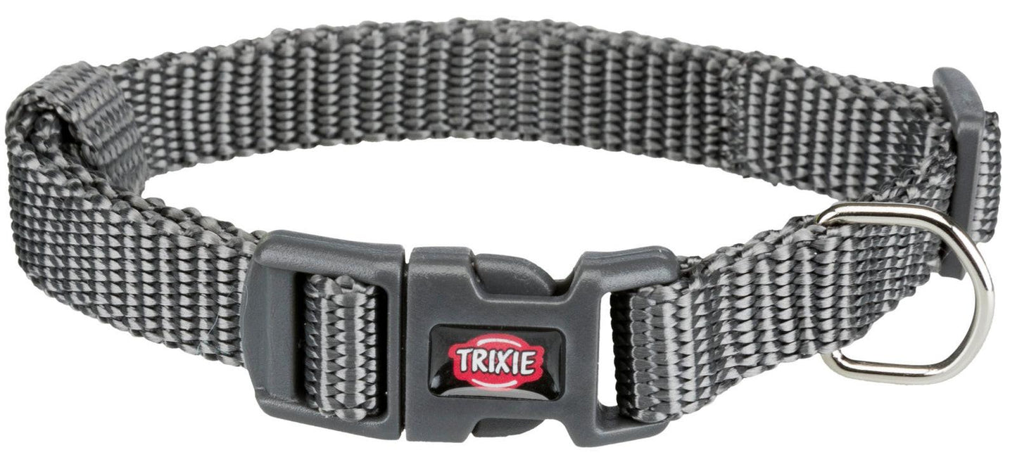 Trixie Premium collar, XS-S: 22-35 cm/10 mm, graphite.