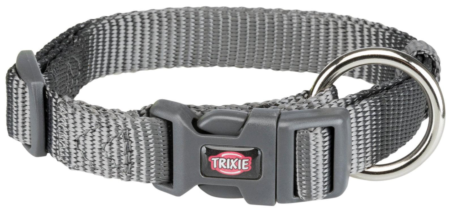 Trixie Premium collar, S-M: 30-45 cm/15 mm, graphite.
