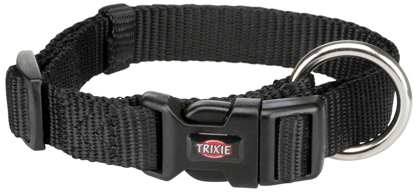 Trixie Premium collar, S-M: 30-45 cm/15 mm, black.