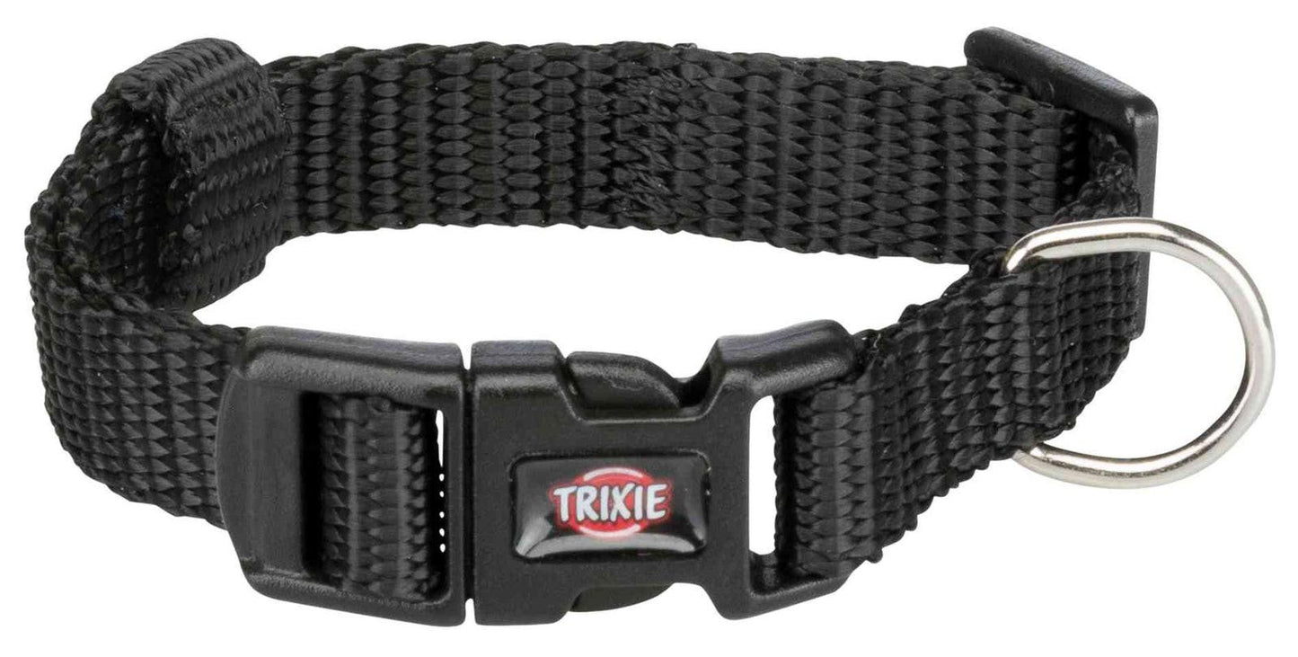 Trixie Premium collar, S: 25-40 cm/15 mm, black.