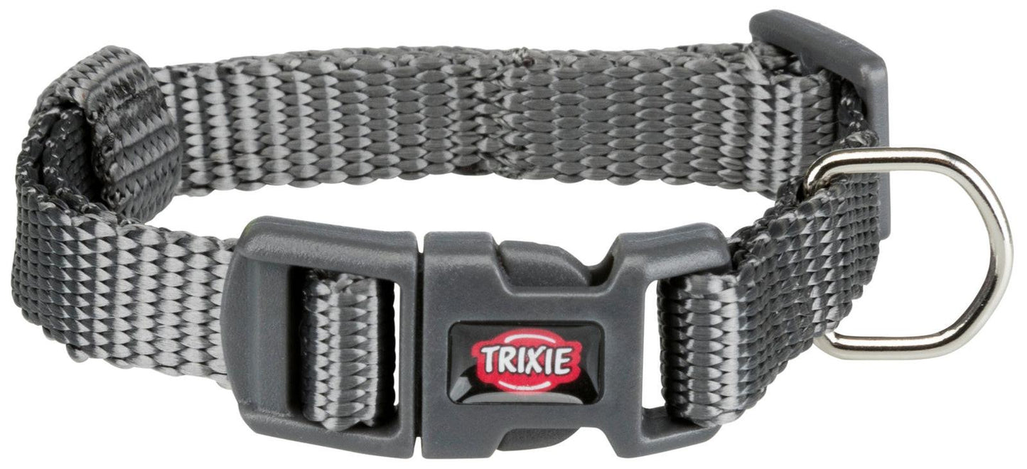 Trixie Premium collar, S: 25-40 cm/15 mm, graphite.