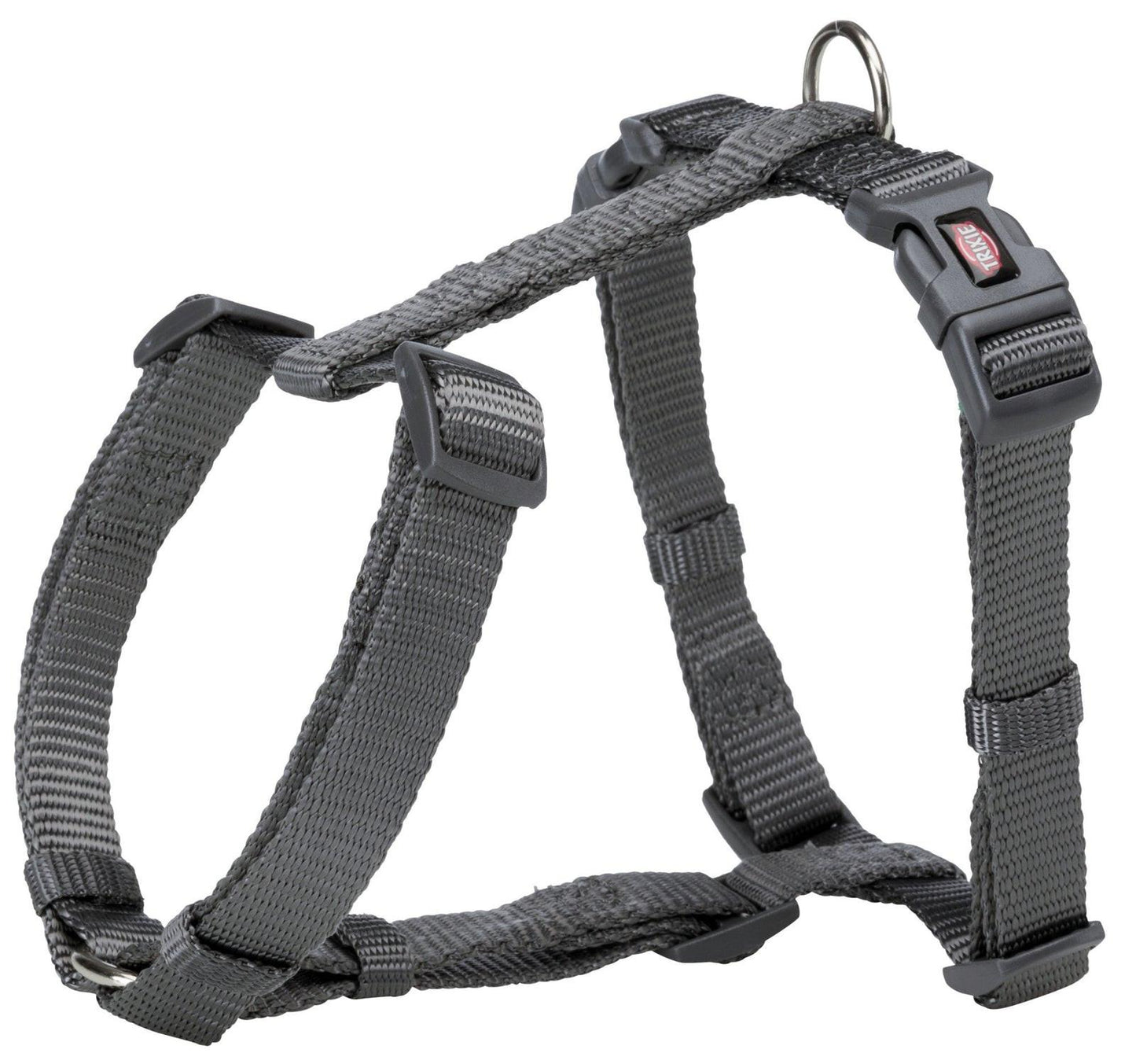 Trixie Premium H-harness, S-M: 42-60 cm/15 mm, graphite.
