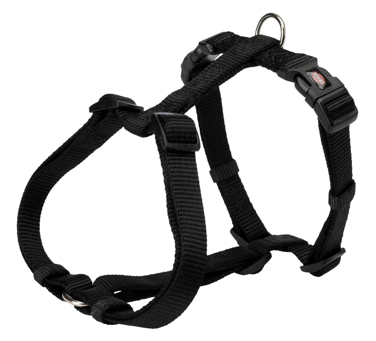 Trixie Premium H-harness, M-L: 52-75 cm/20 mm, black.