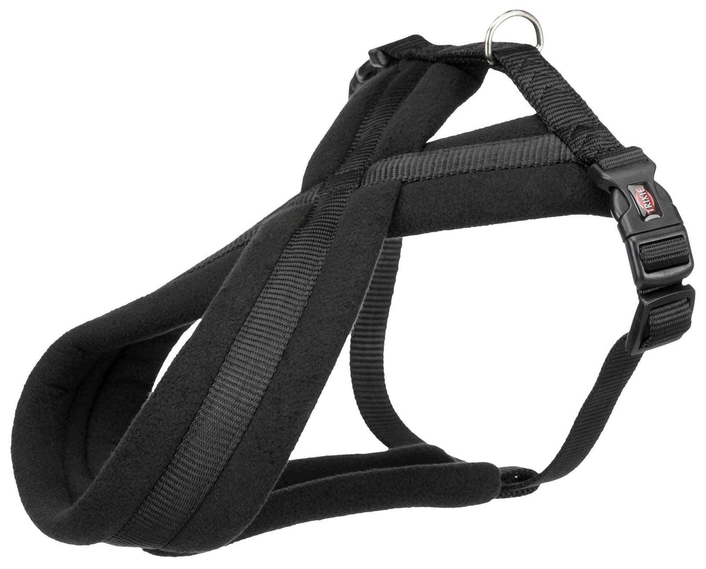 Trixie Premium touring harness, L-XL: 70-110 cm/25 mm, black.
