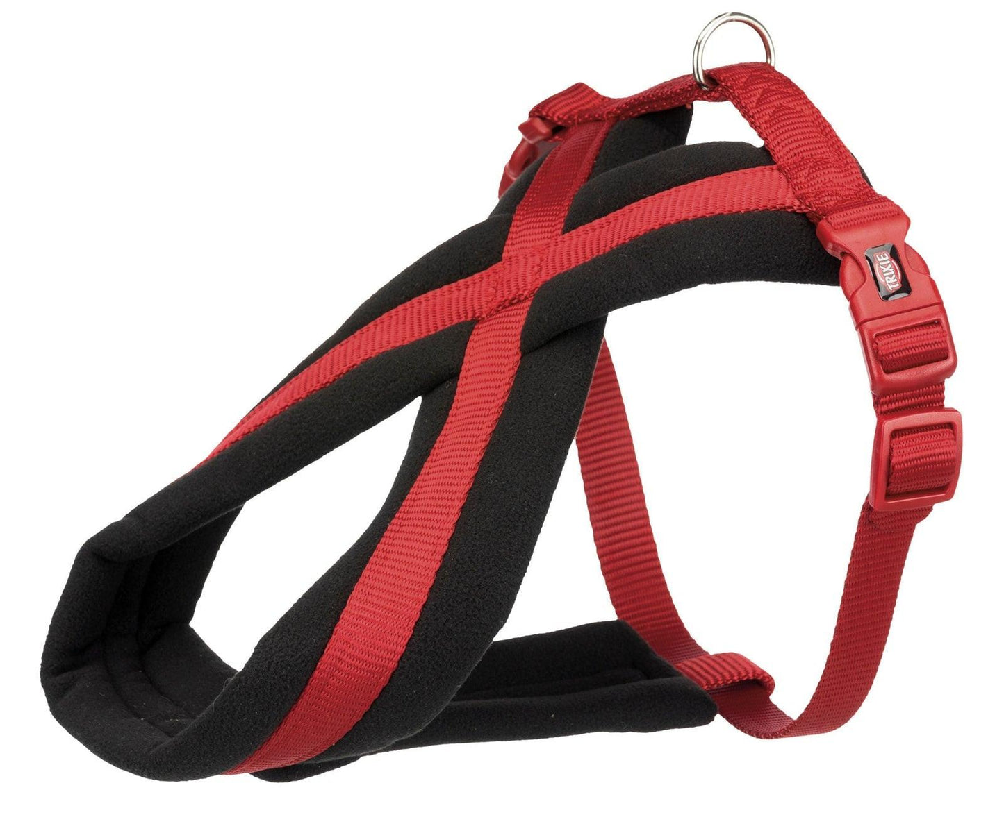 Trixie Premium touring harness, M: 45-80 cm/25 mm, red.